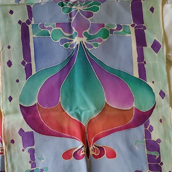 Stained Glass Silk Scarf - Picture 2 of 4